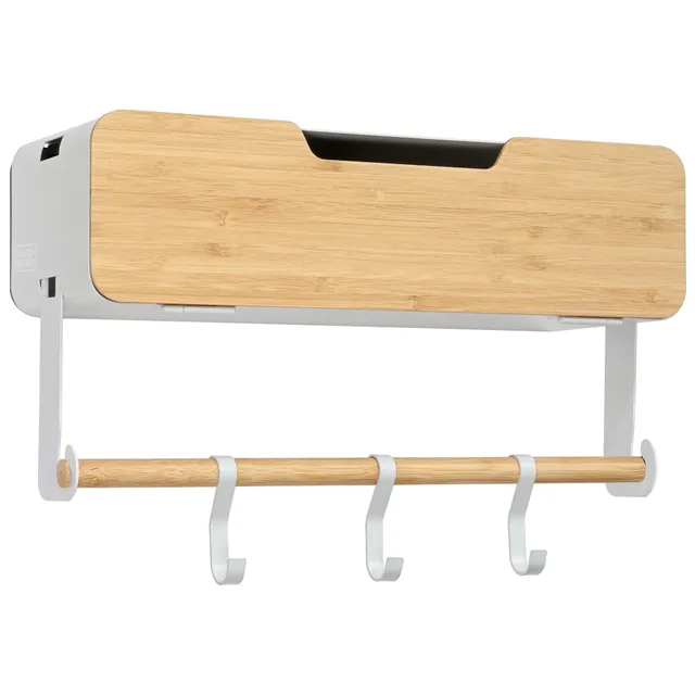 black-decker-white-hanging-magnetic-rack-system-shelf-with-door image 1