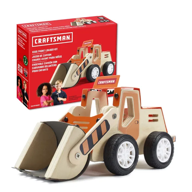 craftsman-front-loader-kit-wooden-building-set-for-kids image 1