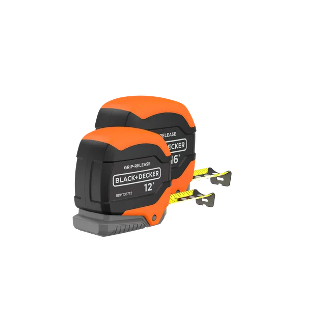 black-decker-grip-release-self-lock-tape-measure-2-pack-12-foot-16-foot image 1
