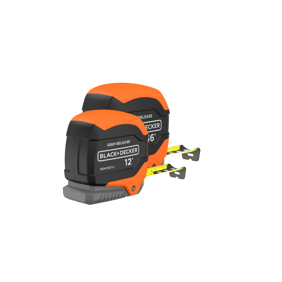black-decker-grip-release-self-lock-tape-measure-2-pack-12-foot-16-foot image 1