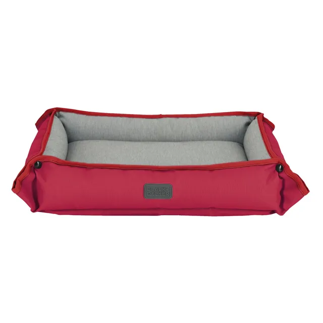 black-decker-four-way-pet-bed-for-medium-dogs-24x20x3-inches-red image 1