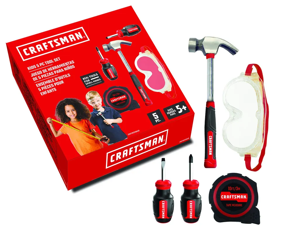 craftsman-5-piece-kid-sized-tool-set-with-real-tools image 1