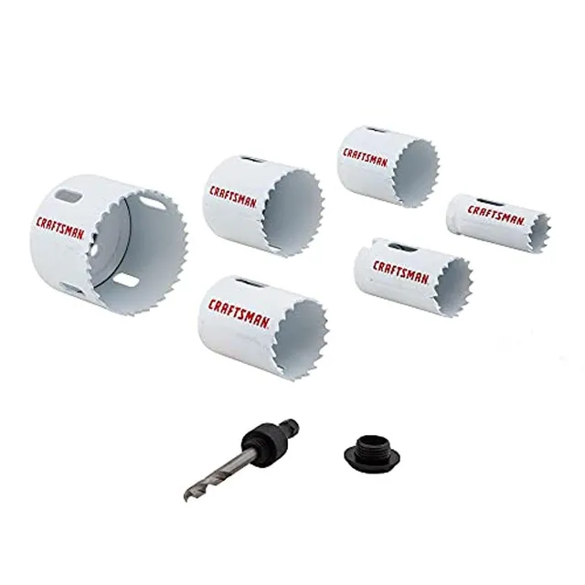 craftsman-bi-metal-hole-saw-kit-7-piece-set-cmah1set7-sizes-1-to-2-1-2-with-arbo image 1