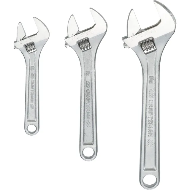 craftsman-adjustable-wrench-set-3-piece-all-steel-metric-and-sae-scale-cmmt12001 image 1