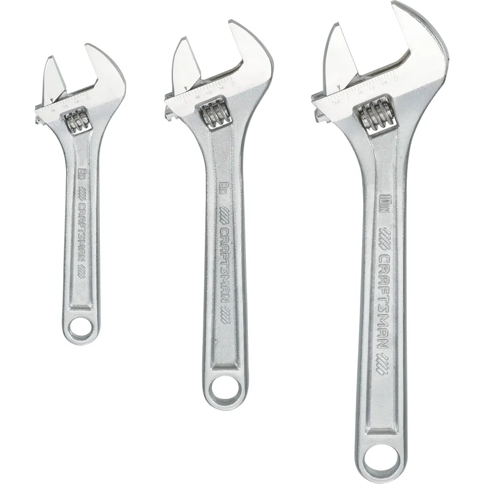 craftsman-adjustable-wrench-set-3-piece-all-steel-metric-and-sae-scale-cmmt12001 image 1
