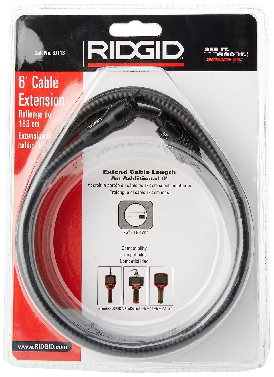 ridgid-37113-micro-extension-cable-6-foot-for-seesnake-micro-inspection-cameras image 1