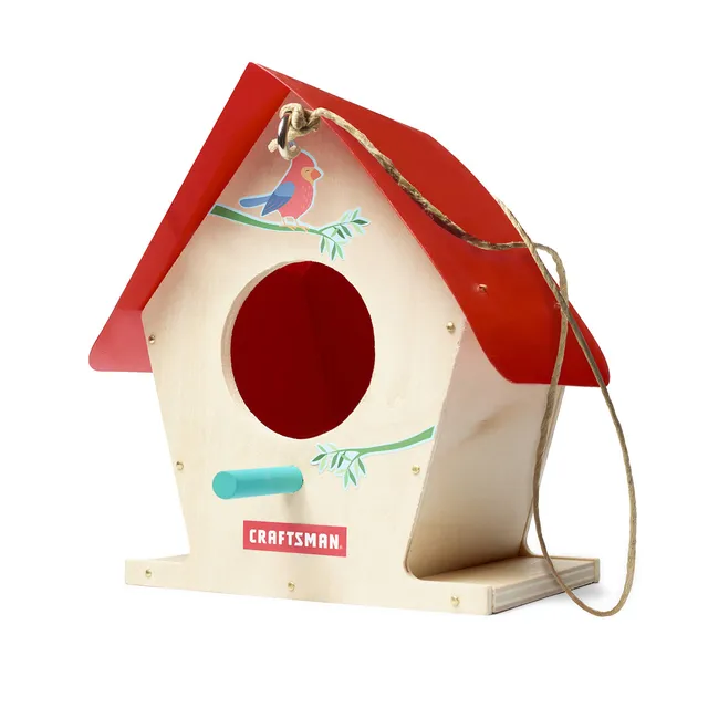 craftsman-wooden-birdhouse-kit-for-kids-diy-model-kit-with-paints-and-stickers-a image 1