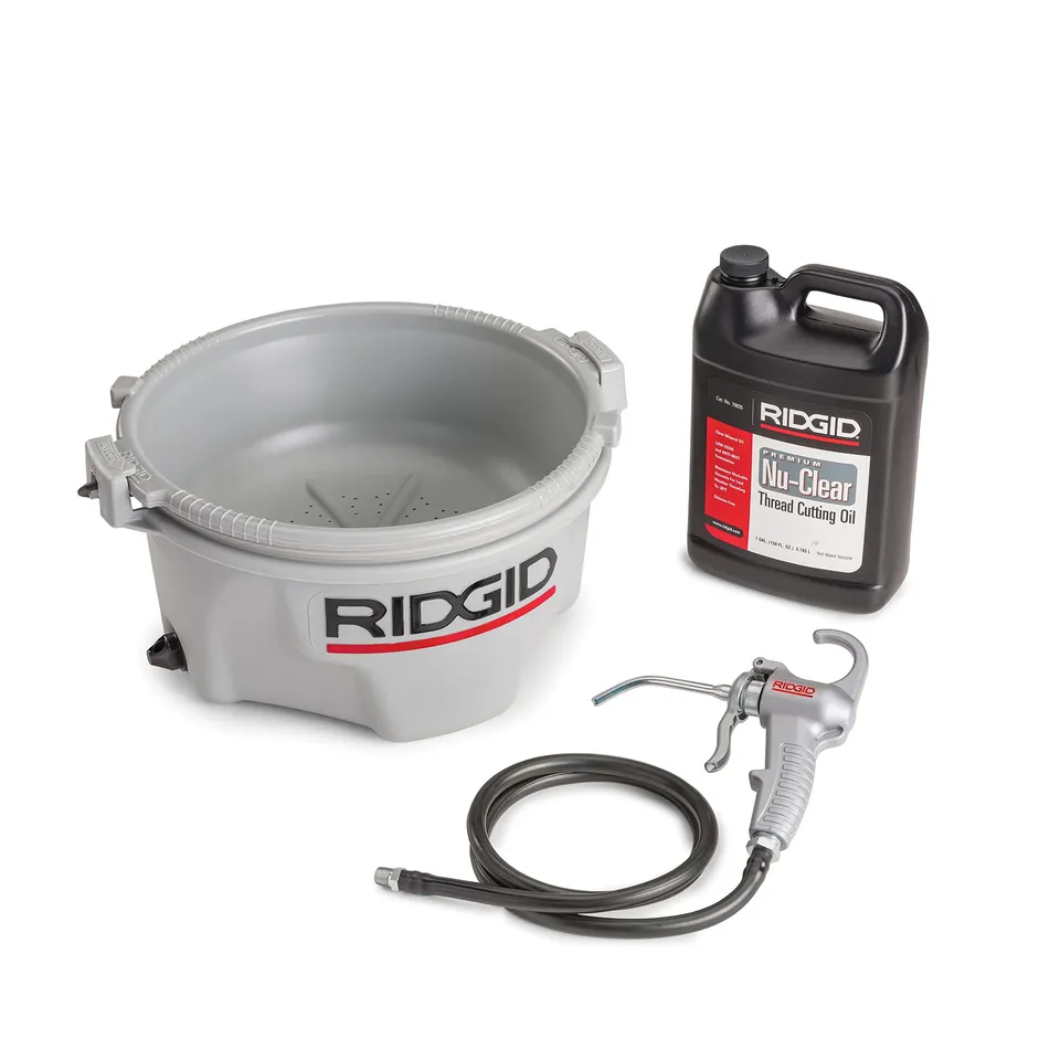 ridgid-10883-model-418-handheld-oiler-bucket-with-1-gallon-premium-thread-cuttin image 1