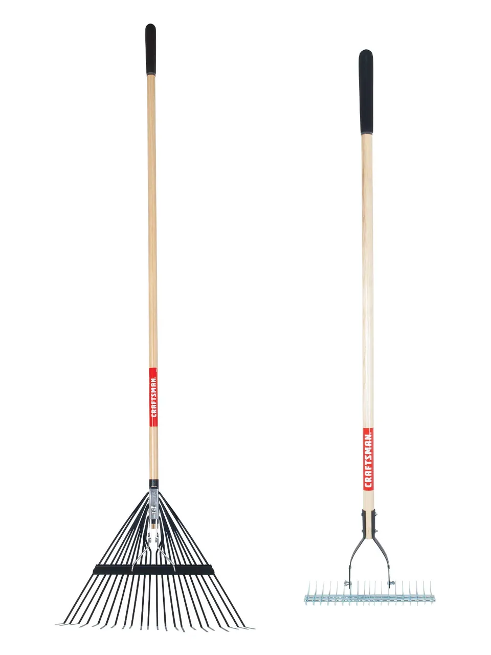 craftsman-2-piece-raking-set-with-lawn-thatching-rakes-wood-handles-with-cushion image 1
