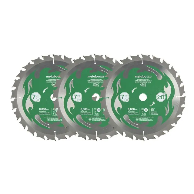 metabo-hpt-circular-saw-blades-7-1-4-24t-framing-ripping-vpr-blades-5-8-diamond- image 1