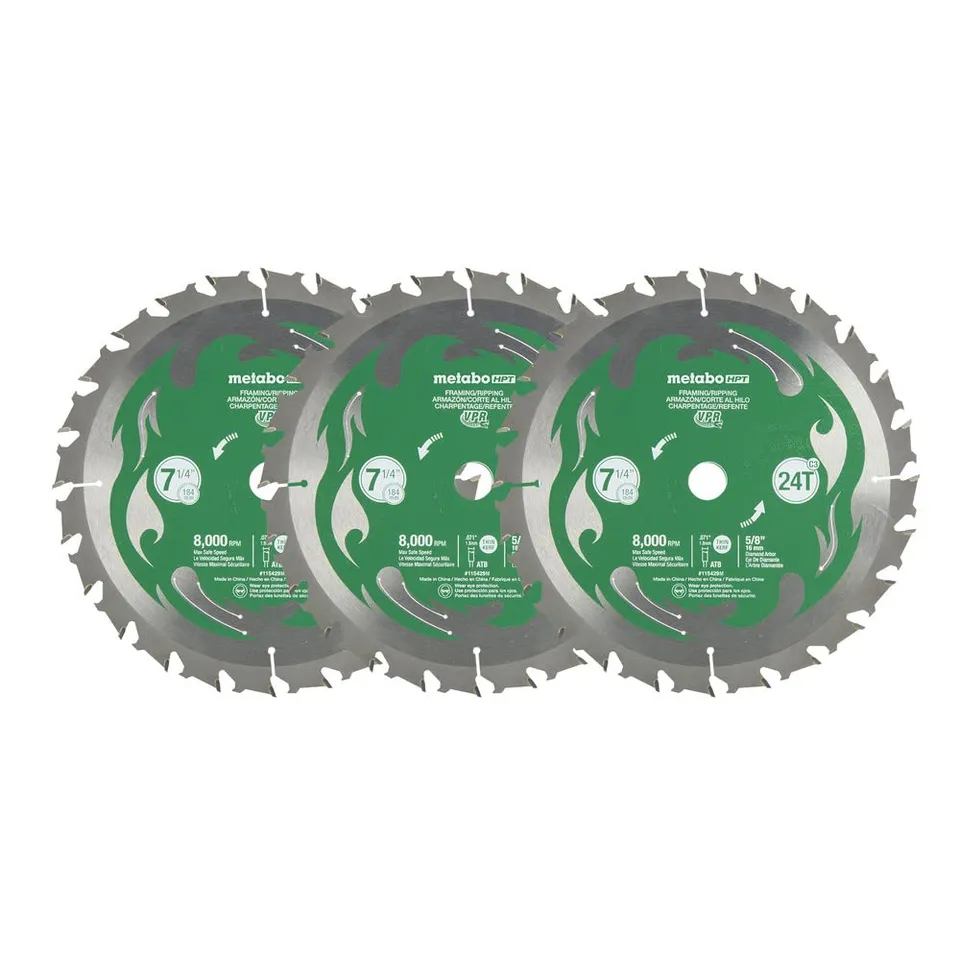 metabo-hpt-circular-saw-blades-7-1-4-24t-framing-ripping-vpr-blades-5-8-diamond- image 1