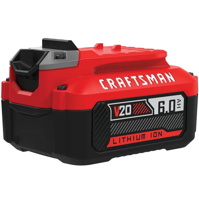 craftsman-v20-20v-max-6ah-lithium-ion-battery-cmcb206-with-3-led-charge-indicato image 1