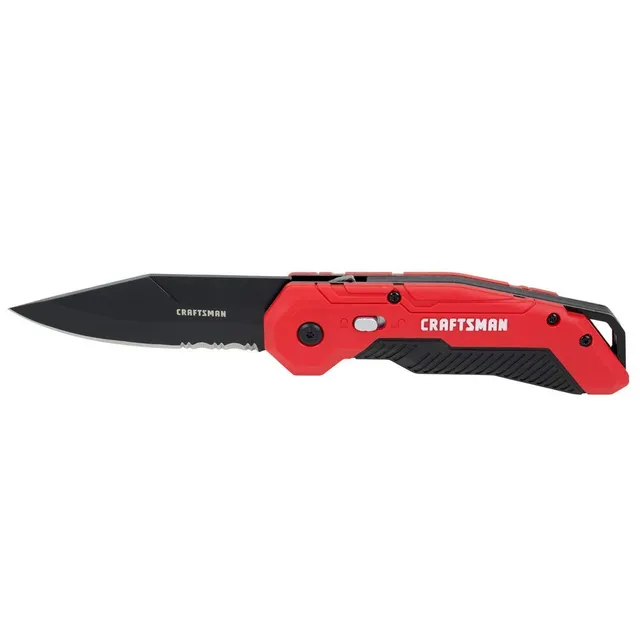 craftsman-cmht10934-spring-assisted-pocket-knife-with-serrated-stainless-steel-b image 1
