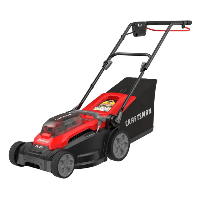 craftsman-cmcmwp120m2-15-inch-cordless-push-mower-with-2-v20-batteries-and-charg image 1