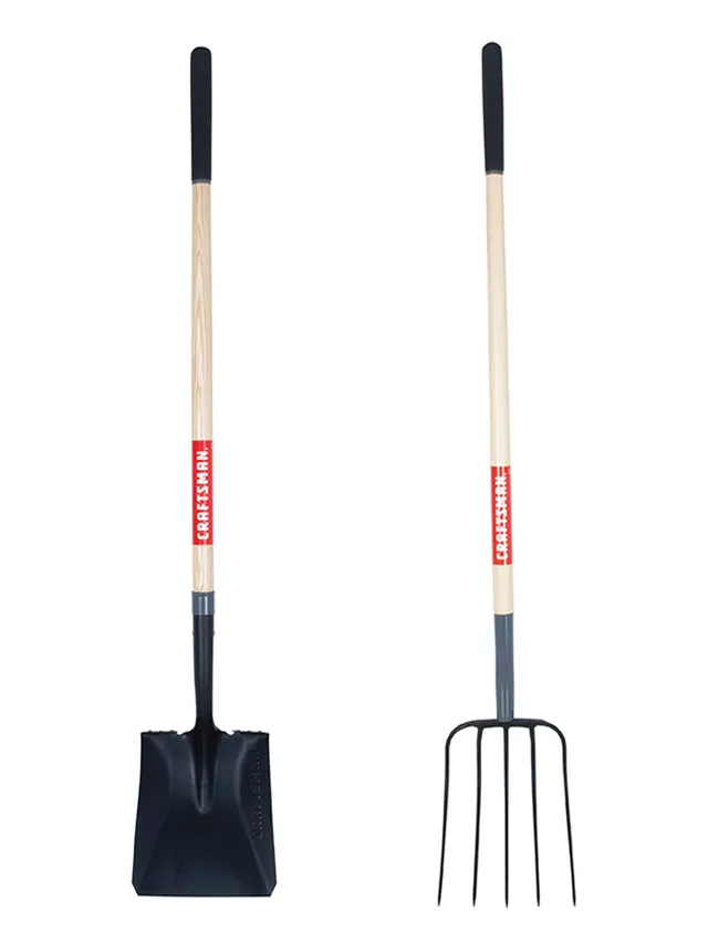 craftsman-2-piece-long-wood-handle-composting-tool-set-transfer-shovel-and-5-tin image 1