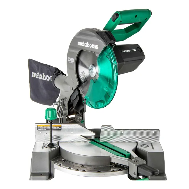 metabo-hpt-c10fcg2-10-inch-single-bevel-compound-miter-saw-15-amp-5-000-rpm-ligh image 1