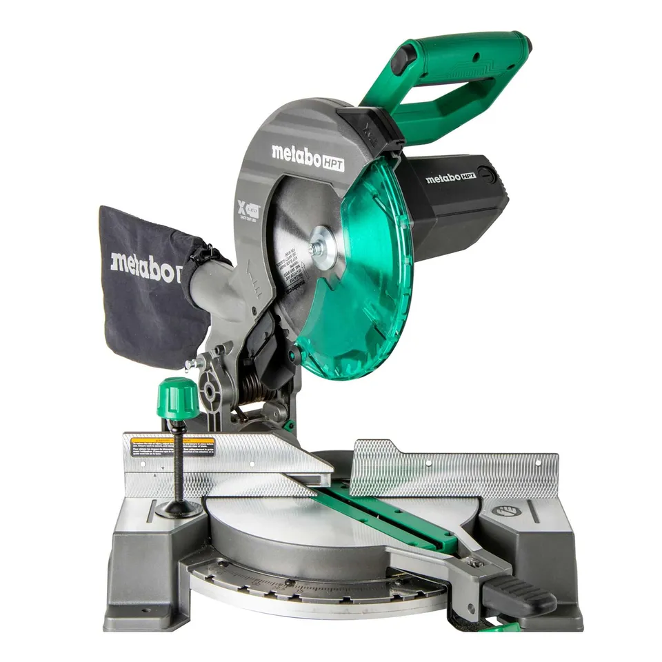 metabo-hpt-c10fcg2-10-inch-single-bevel-compound-miter-saw-15-amp-5-000-rpm-ligh image 1