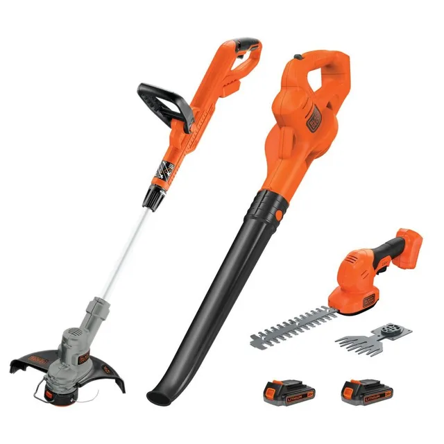 black-decker-20v-max-powerconnect-cordless-string-trimmer-hedge-trimmer-and-leaf image 1