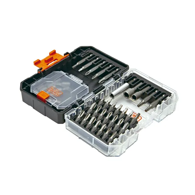 black-decker-40-piece-screwdriving-bit-set-with-clear-storage-case image 1
