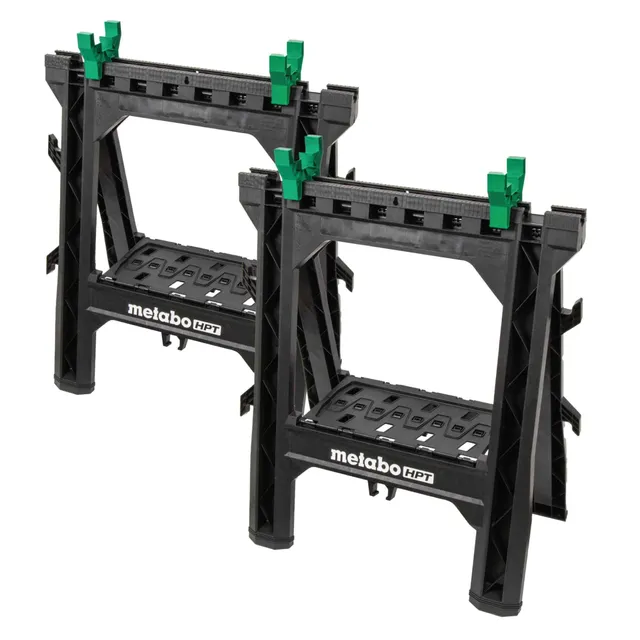 metabo-hpt-115772m-folding-sawhorses-2-pack-1-200-lbs-capacity-lightweight-with- image 1