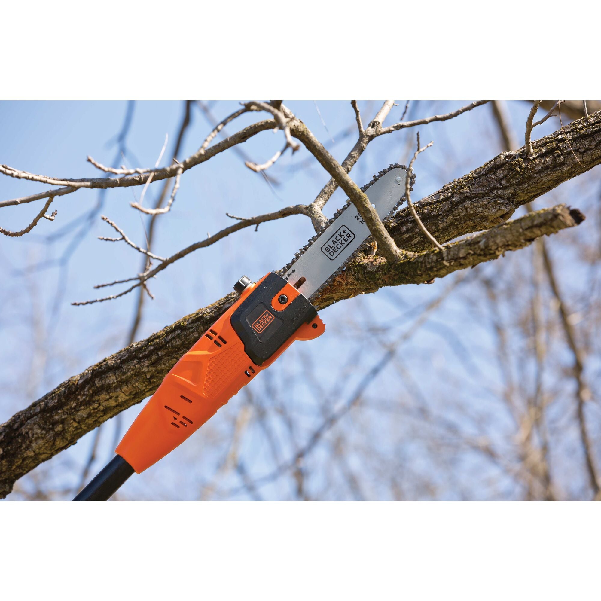 black-decker-6-5-amp-9-1-2-ft-electric-pole-saw-10-inch-oregon-bar-and-chain image 2