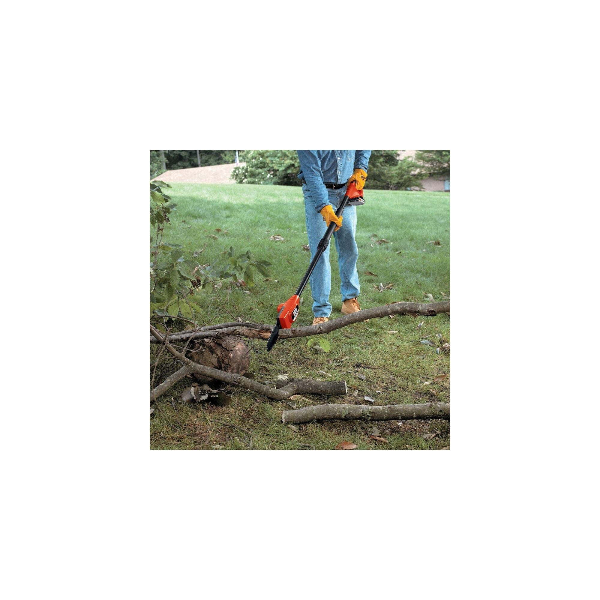 black-decker-20v-max-powerconnect-cordless-8-inch-pole-pruning-saw-battery-charg image 2