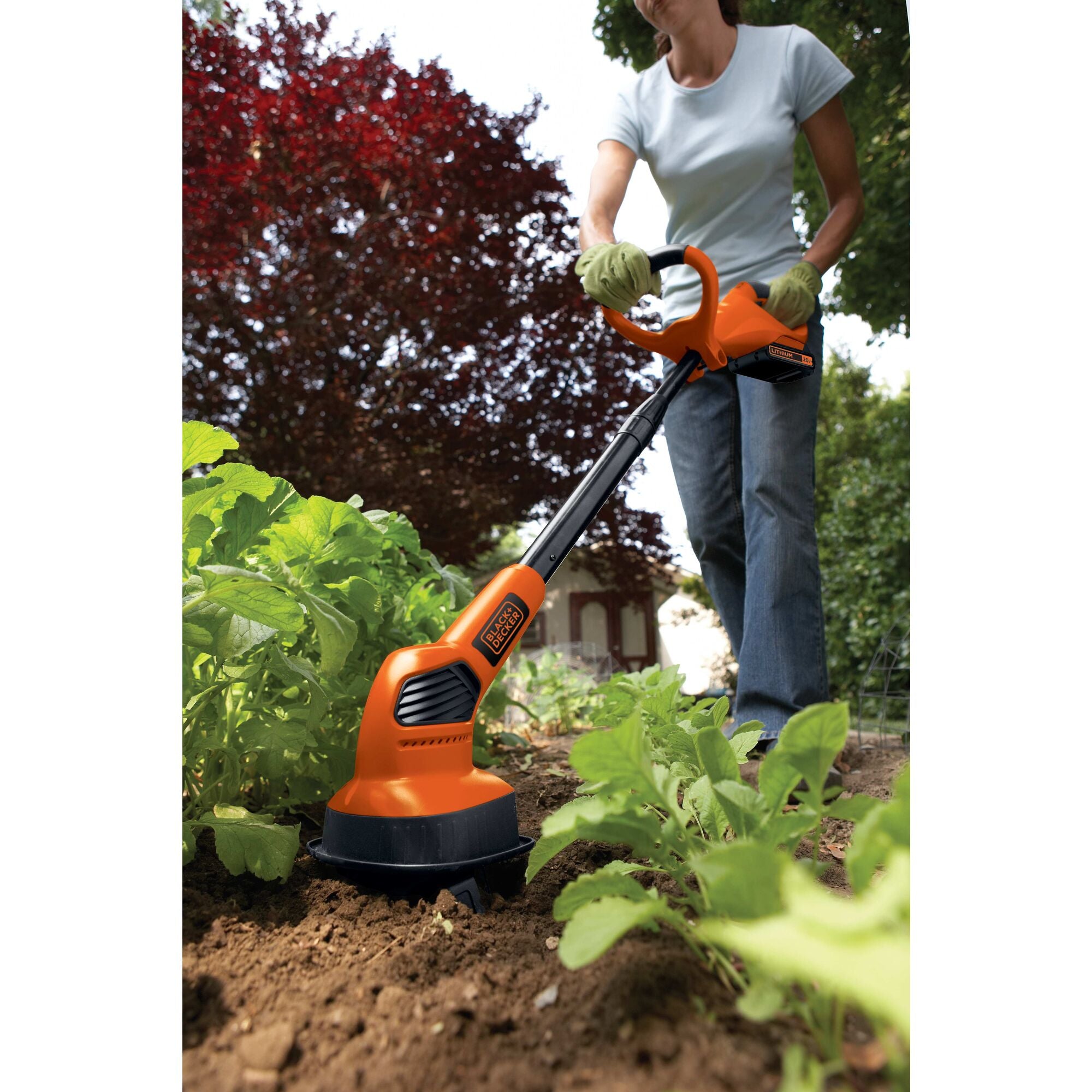 black-decker-20v-max-powerconnect-cordless-garden-cultivator-battery-charger-inc image 2