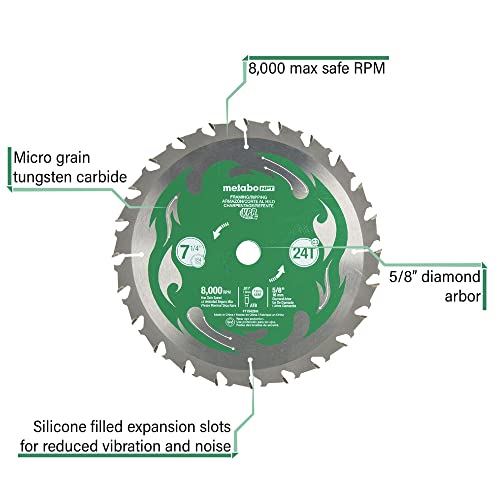 metabo-hpt-circular-saw-blades-7-1-4-24t-framing-ripping-vpr-blades-5-8-diamond- image 8