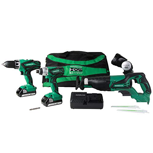 metabo-hpt-18v-cordless-4-tool-combo-kit-hammer-drill-impact-driver-reciprocatin image 7