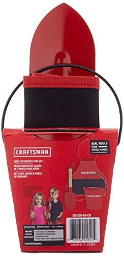 craftsman-kids-garden-hand-tool-set-3-piece-with-pail-trowel-and-apron image 6