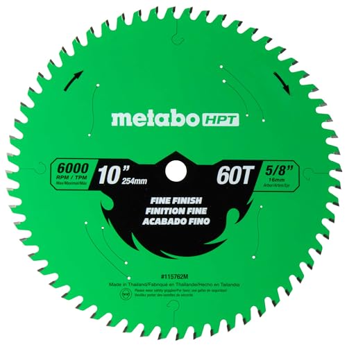 metabo-hpt-10-inch-miter-saw-table-saw-blade-fine-finish-60-tooth-5-8-inch-arbor image 3