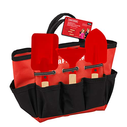 craftsman-kids-garden-hand-tool-set-4-piece-with-pail-trowel-sun-hat-leaf-rake-h image 2