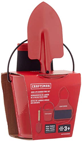 craftsman-kids-garden-hand-tool-set-3-piece-with-pail-trowel-and-apron image 7