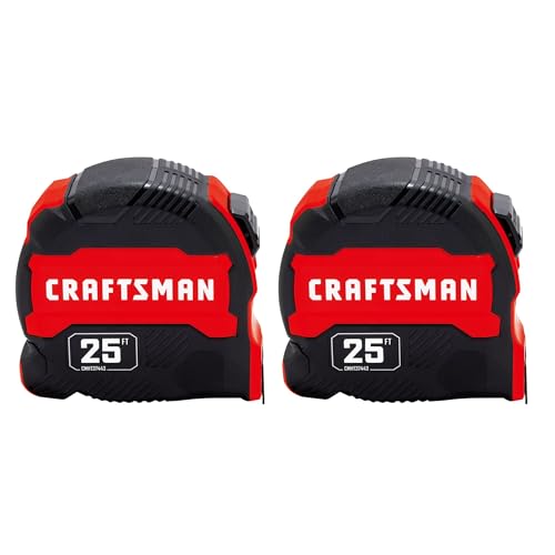 craftsman-25-ft-tape-measure-2-pack-compact-easy-grip-with-fractions-cmht95625s image 2