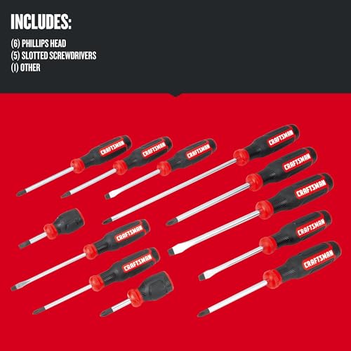 craftsman-bi-material-assorted-screwdriver-master-set-12-piece-cmht65301 image 8
