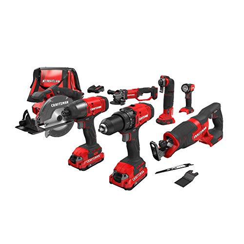 craftsman-v20-7-tool-cordless-power-tool-combo-kit-cmck700d2-with-2-batteries-an image 8
