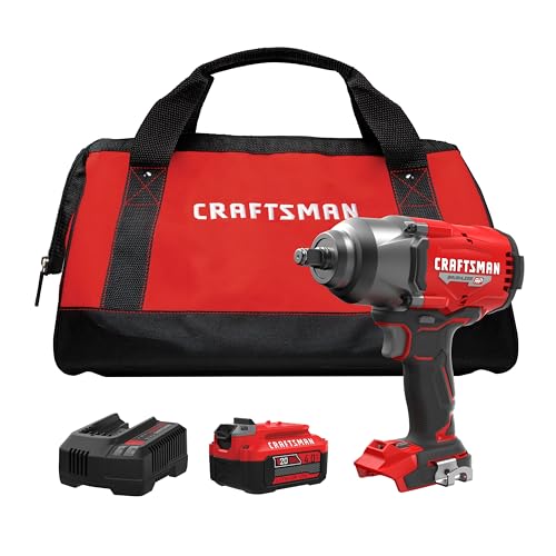 craftsman-v20-brushless-high-torque-impact-wrench-1-2-inch-with-4ah-battery-and- image 7