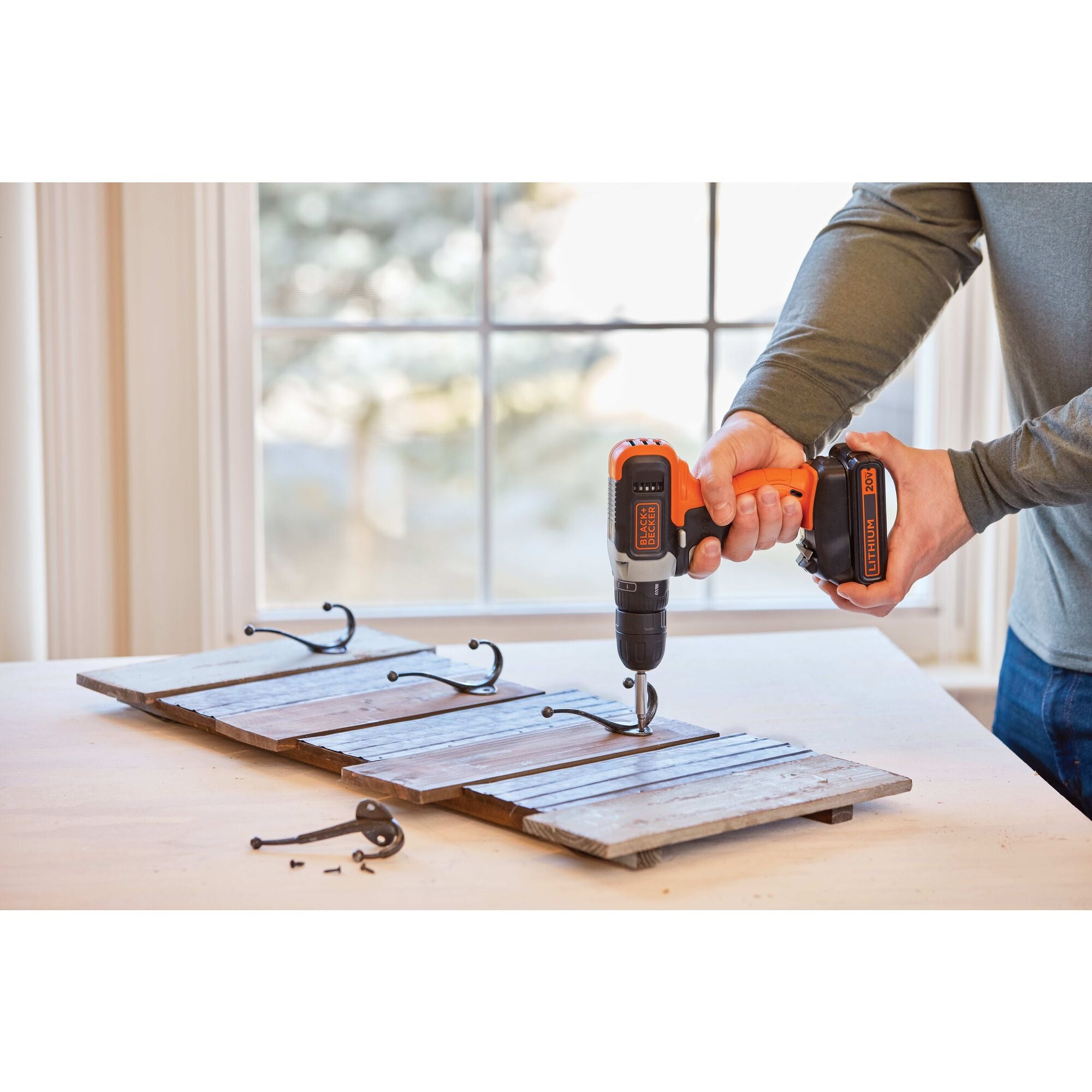 black-decker-20v-max-powerconnect-cordless-drill-with-64-piece-home-project-kit- image 2