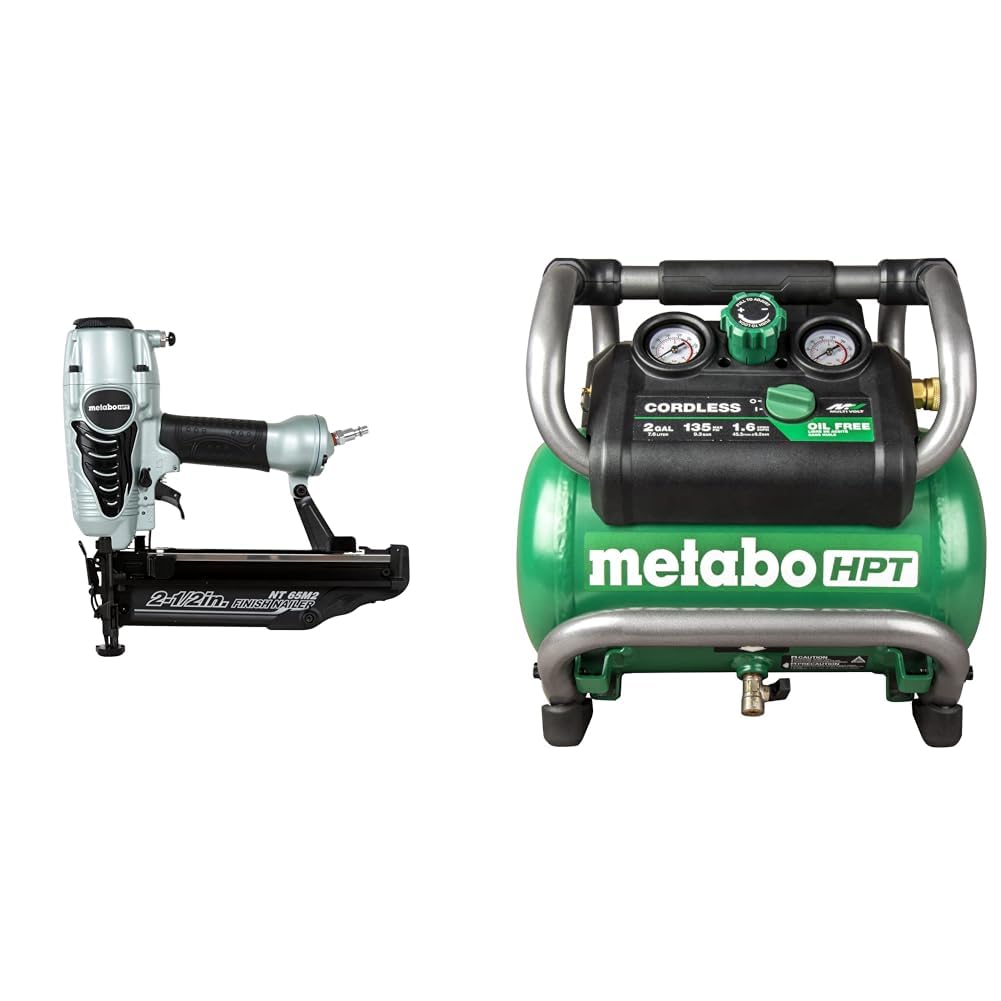metabo-hpt-nt65m2s-finish-nailer-36v-multivolt-cordless-air-compressor-tool-only image 1