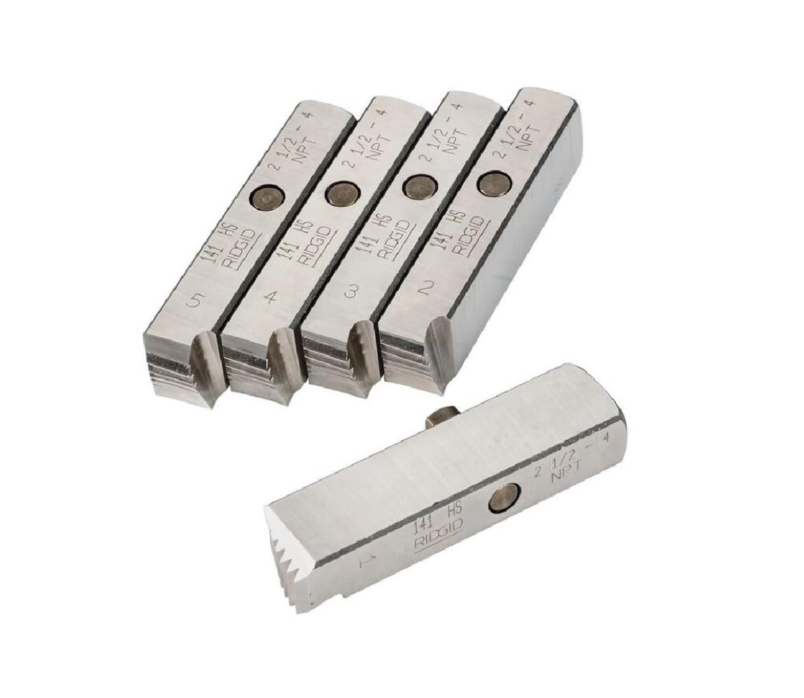 ridgid-model-141-geared-threader-dies-set-5-piece-npt-high-speed-steel-for-2-1-2 image 1