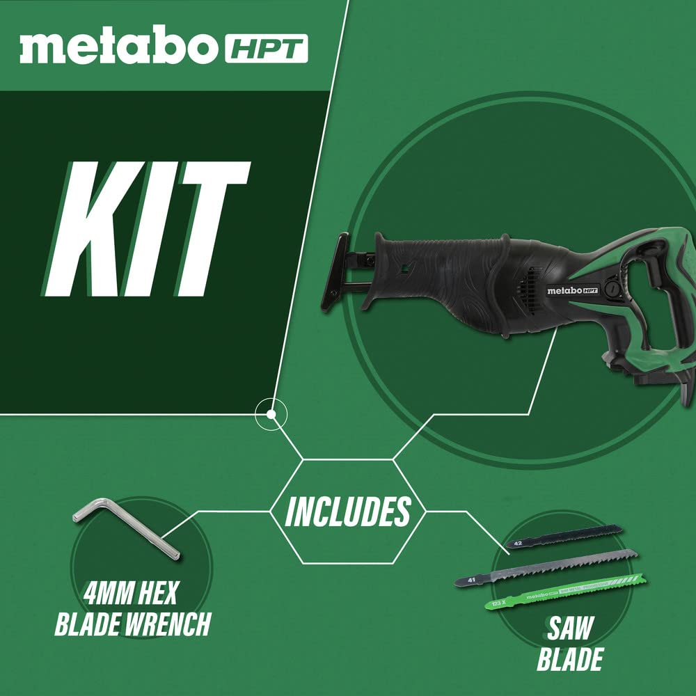 metabo-hpt-18v-cordless-reciprocating-saw-tool-only-cr18dslq4 image 2