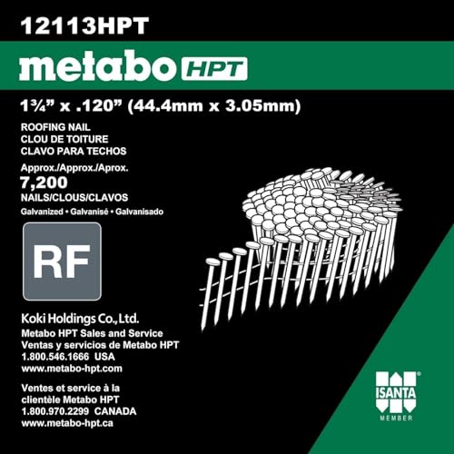metabo-hpt-1-3-4-inch-full-round-head-wire-collated-roofing-nails-7-200-count-12 image 8