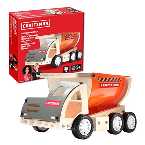 craftsman-dump-truck-kit-wooden-building-set-for-kids-4-paints-and-decals-includ image 8