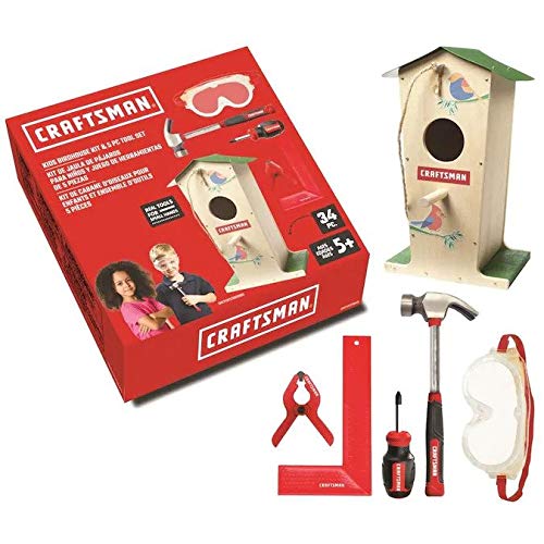craftsman-tall-birdhouse-kit-5-piece-real-tool-set-for-kids-cmht68565 image 1