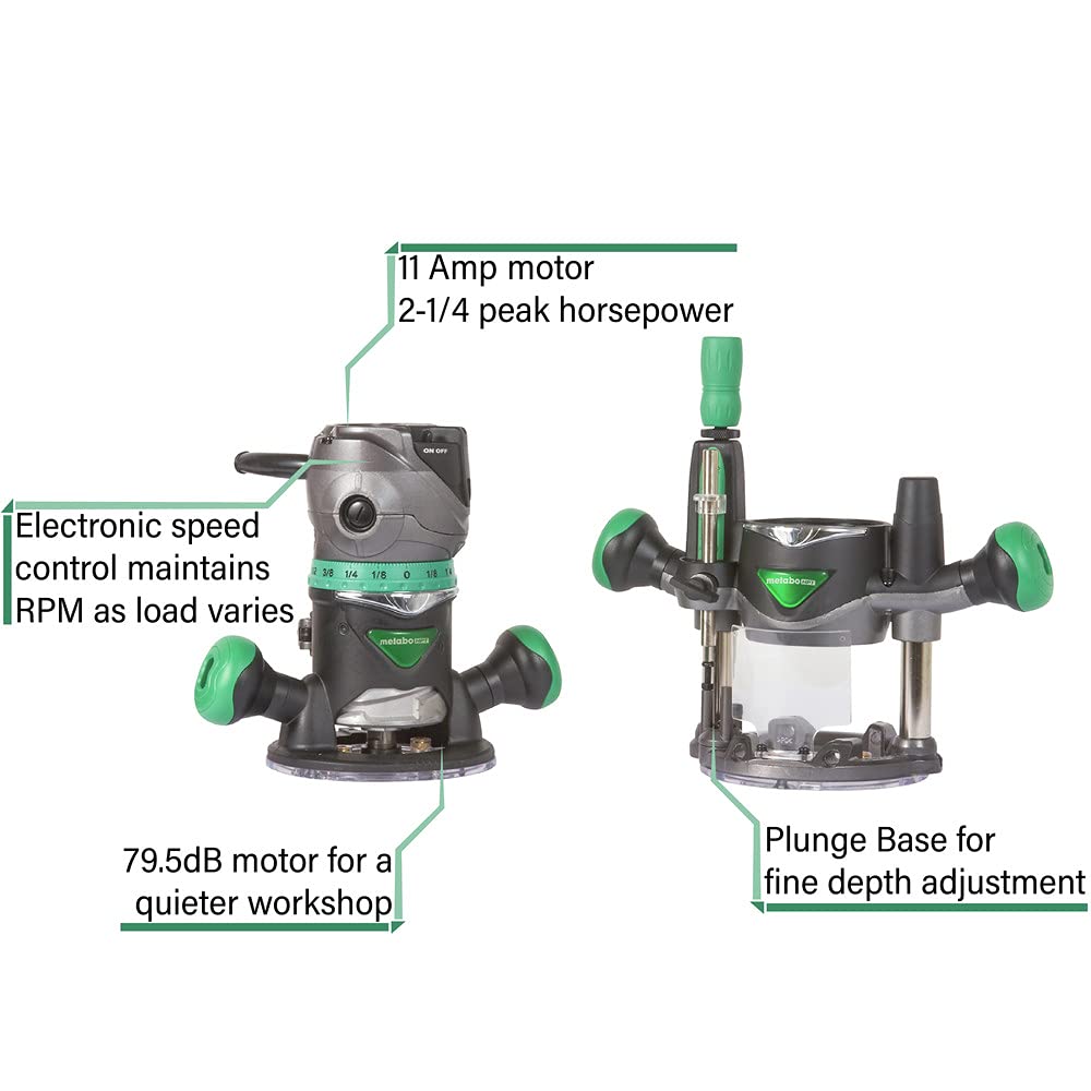 metabo-hpt-km12vc-2-1-4-hp-fixed-plunge-base-router-kit image 6