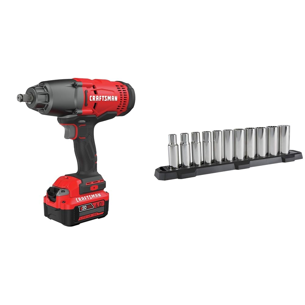 craftsman-v20-1-2-inch-brushless-impact-wrench-kit-with-4ah-battery-and-charger- image 7