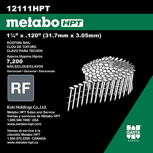 metabo-hpt-1-1-4-pneumatic-roofing-nails-120-diameter-7200-count-12111hpt image 7
