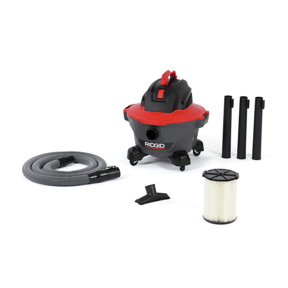 ridgid-6-gallon-wet-dry-shop-vacuum-with-casters-rt0600 image 1