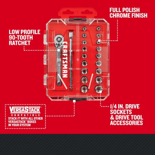 craftsman-mechanics-tool-set-1-4-inch-drive-20-piece-90-tooth-cmmt12108 image 8