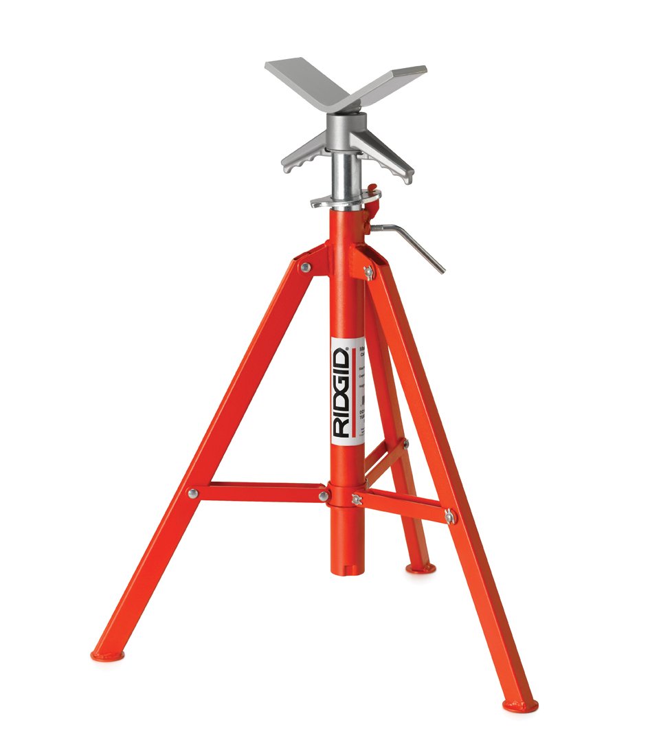 ridgid-22168-model-vf-99-v-head-high-folding-pipe-stand-12-inch-capacity-red image 1